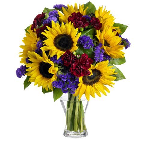 girasoli-rose-bru-e-rosse.jpg Bouquet medio - immagine 1